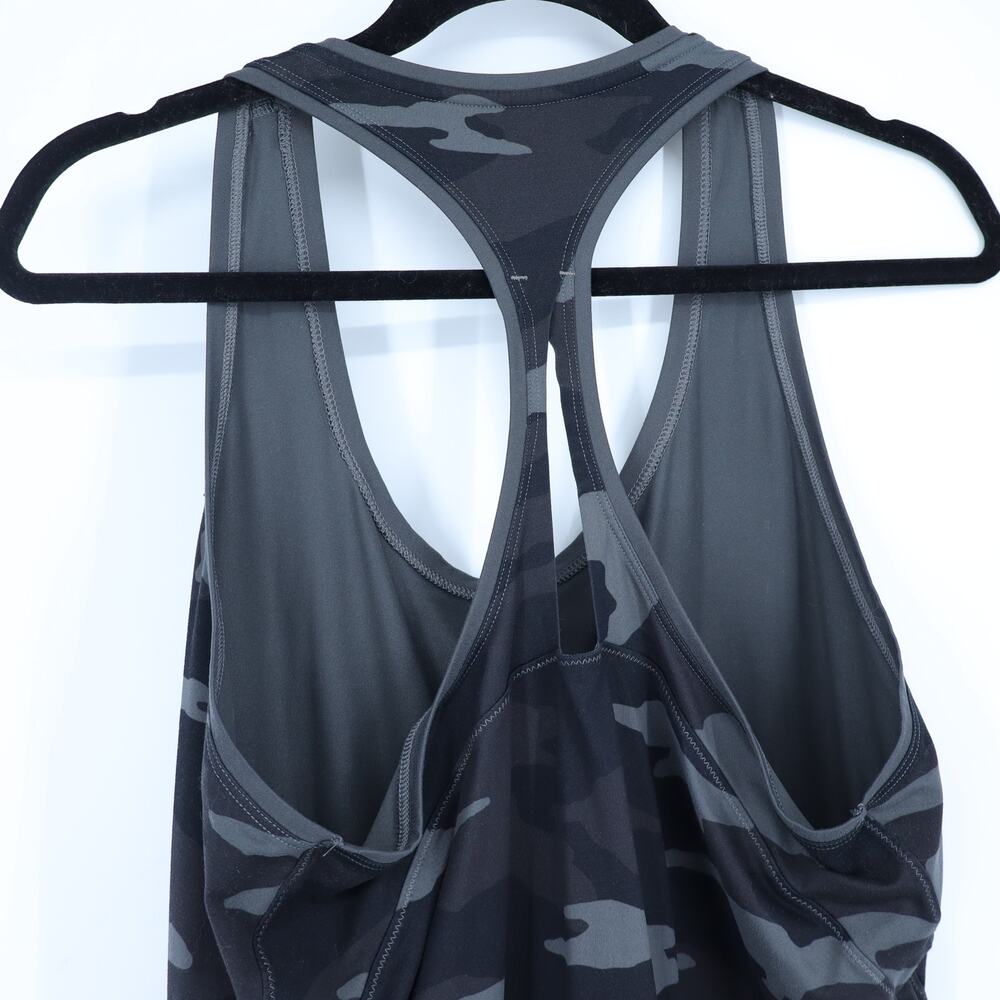 ATHLETA Limitless Camo Keyhole Tank Top Black Racerback Active Women's L - Picture 7 of 10